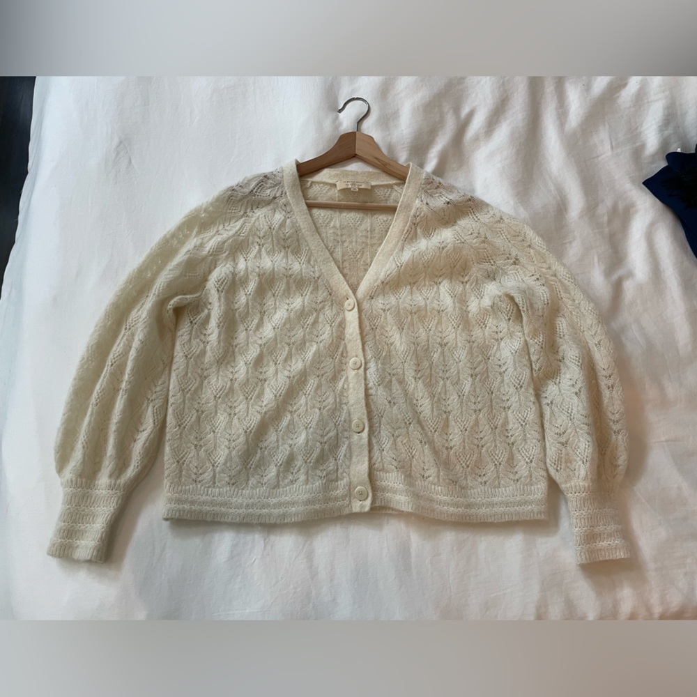 Sezane Joia Cardigan - Ecru - Size XS